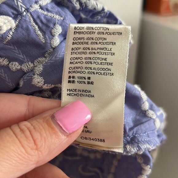 Anthropologie Pilcro The Whitney Trapeze Embroidered Blouse Size S NEW New - Picture 7 of 8